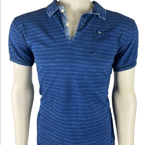 Scotch & Soda Amsterdam Couture S/S Polo in Tonal Horizontal Stripes - Picture 6 of 8